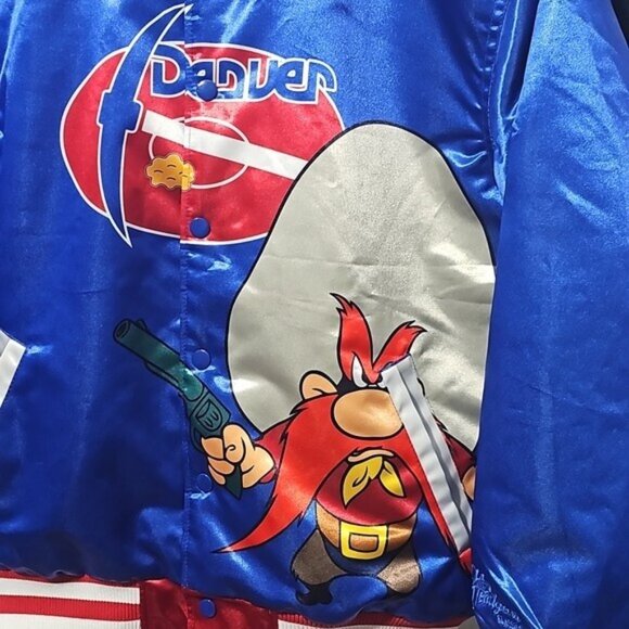 Denver Nuggets Yosemite Sam Satin Jacket Coat Size Medium NWT - Picture 2 of 8